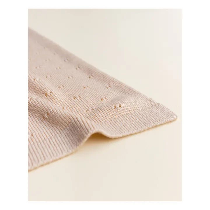 Decke Pointelle aus Merino Bibi | Mattrosa- Produktbild Nr. 8