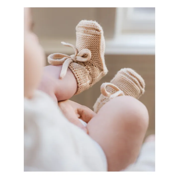 Merino Wool Booties | Sand- Product image n°1