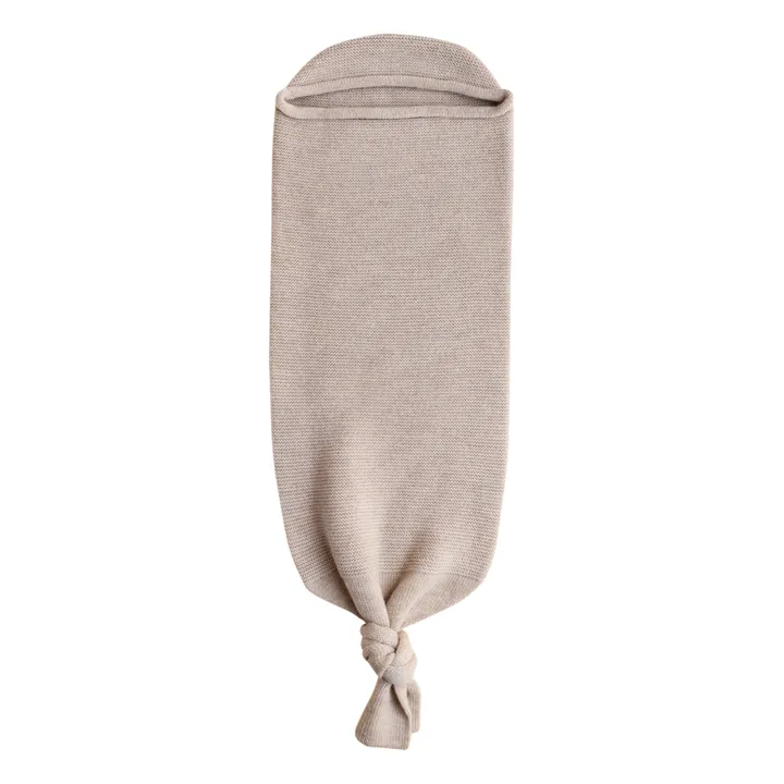 Merino Wool Knot Baby Sleeping Bag | Beige- Product image n°0