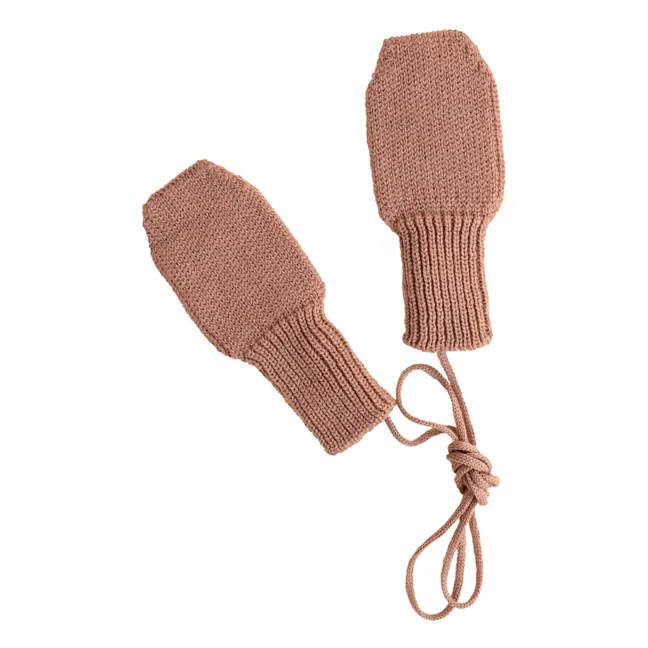 Fiza Merino Wool Mittens | Terracotta