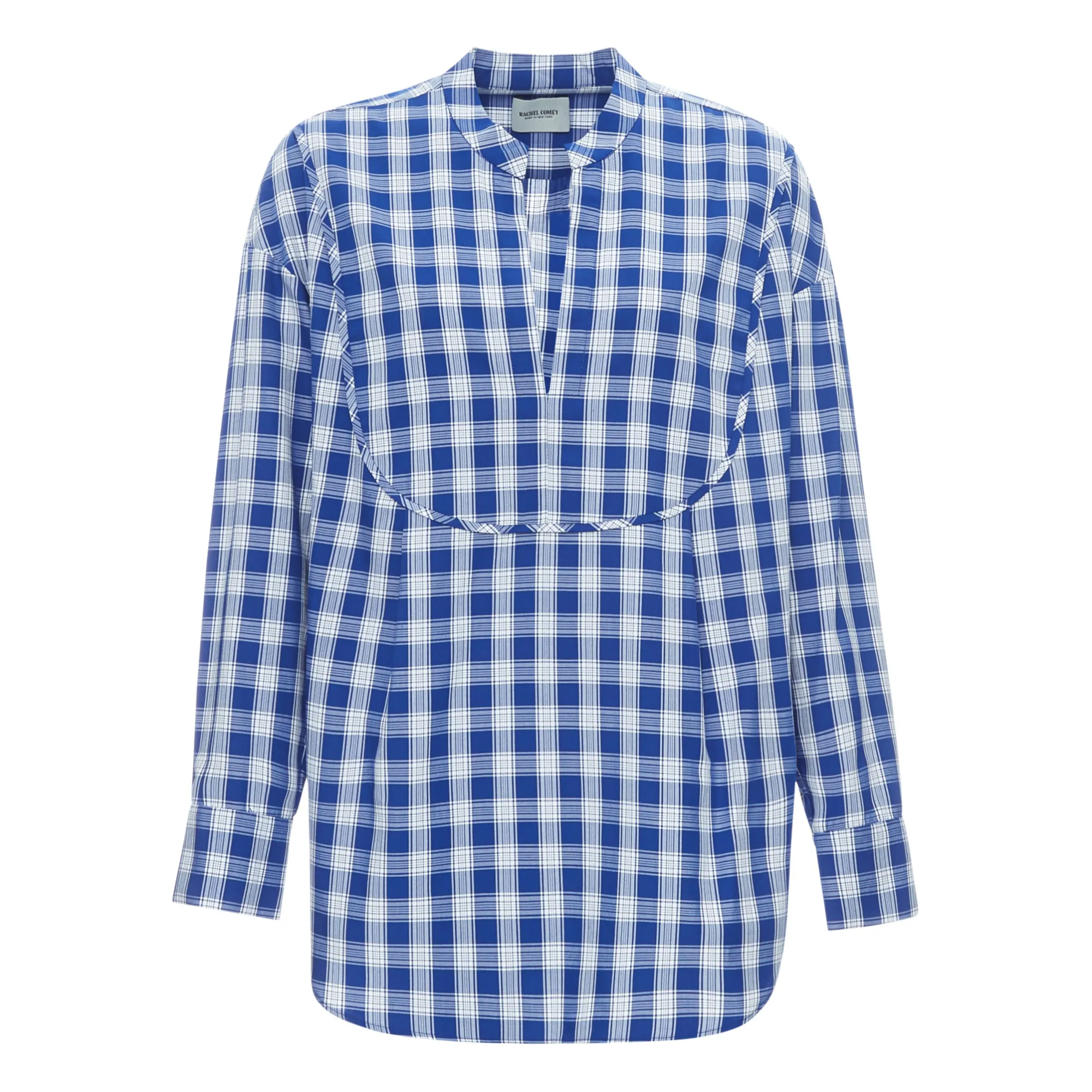 Rachel Comey Blue Calo Checked Blouse