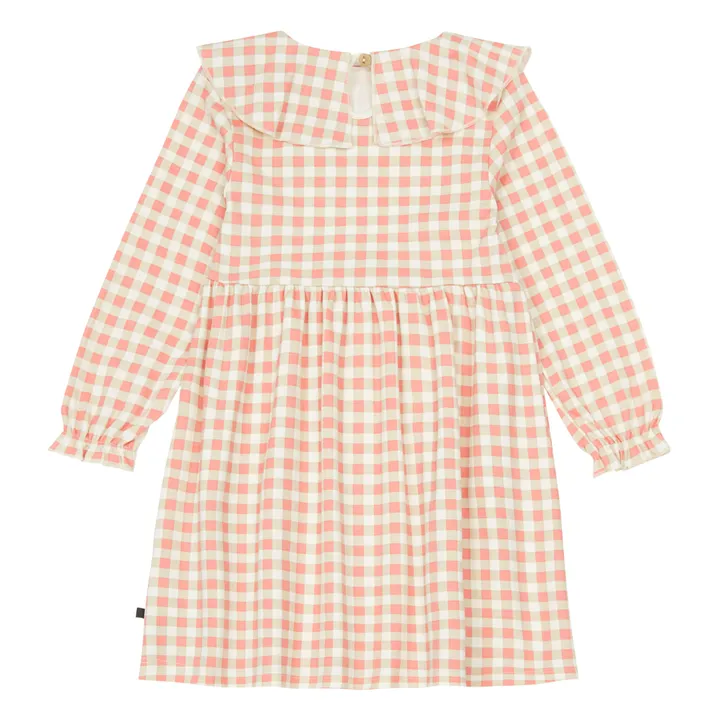 Organic Cotton Gingham Dress | Pink- Product image n°2