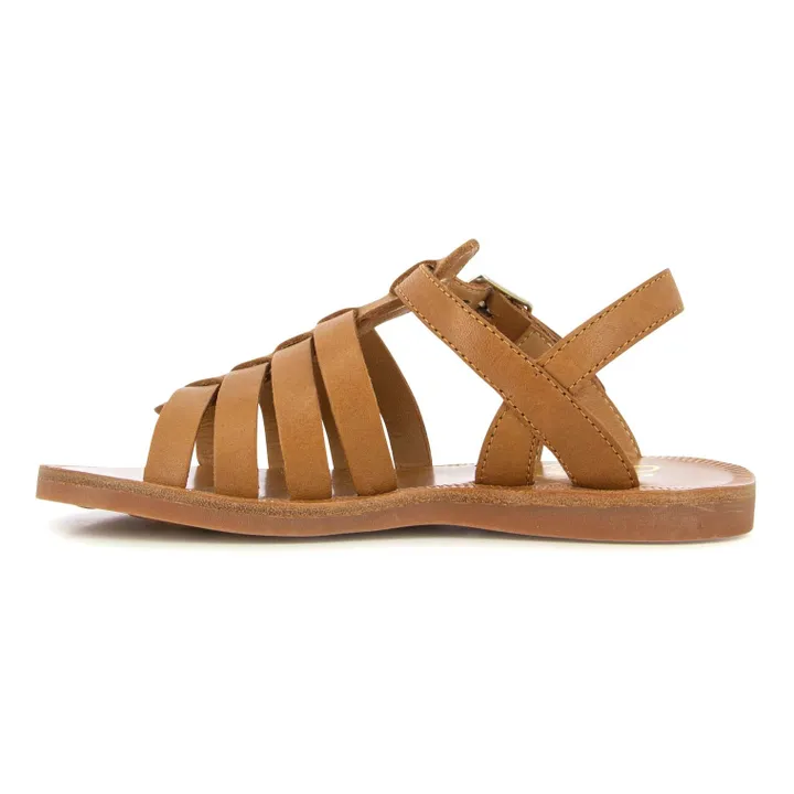 Plagette Strap Sandals | Brown- Product image n°3