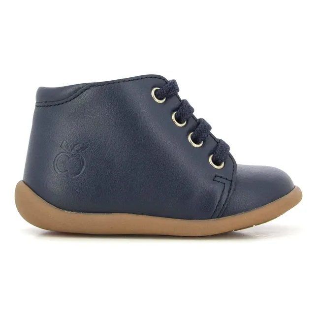 Stand Up Lace-Up Boots | Navy blue