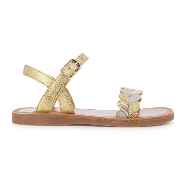 Plagette Ferns Sandals | Gold