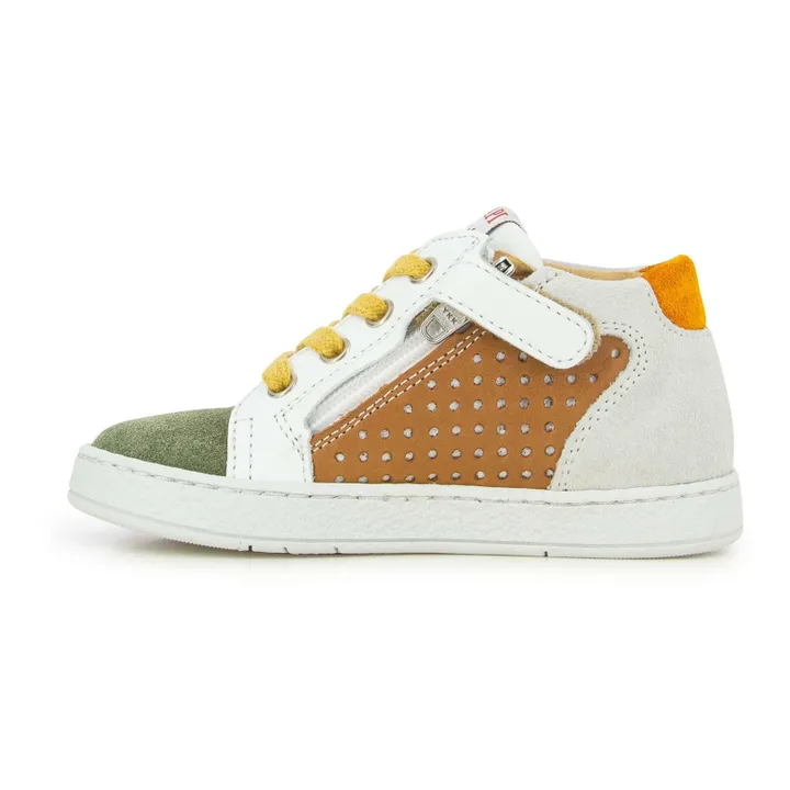 Clay Foam Zip and Lace Sneakers | Camel- Product image n°2