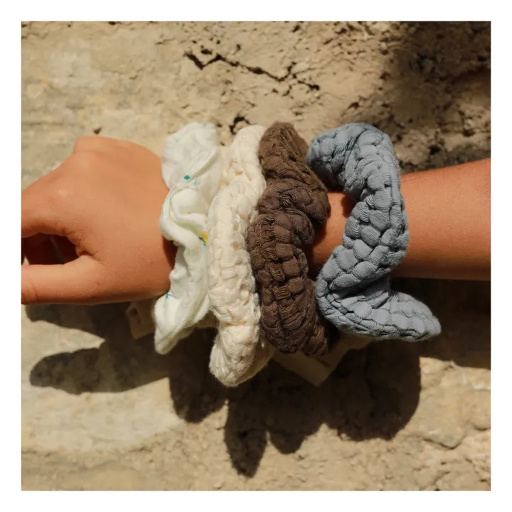 Gofre de algodón ecológico Chouchou | Azul Gris- Imagen del producto n°1
