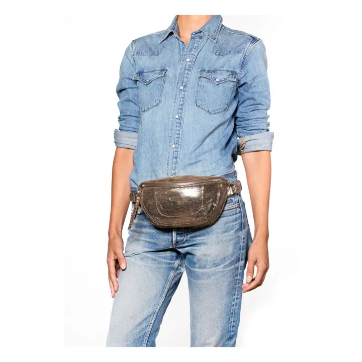 Jérôme Dreyfuss Sac Banane Lino Lamé Champagne Smallable