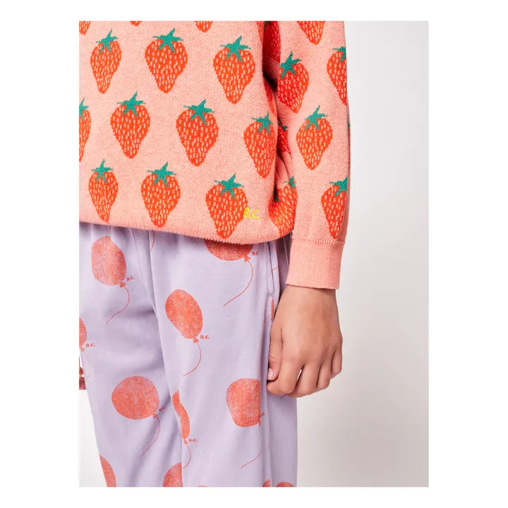 Jersey de algodón orgánico Fresas | Rosa- Imagen del producto n°3