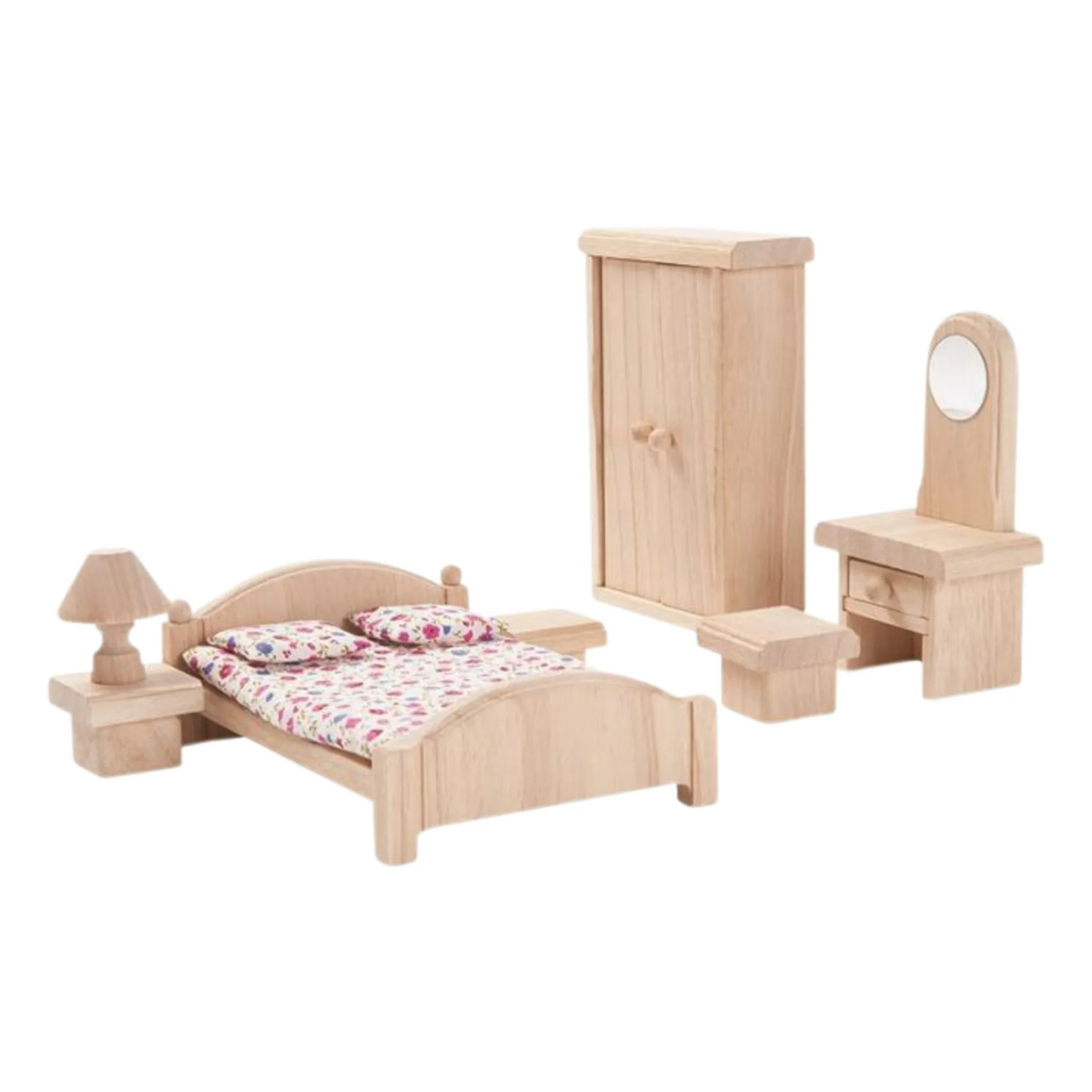 Plan Toys Natural Wooden Master Bedroom Furniture Set