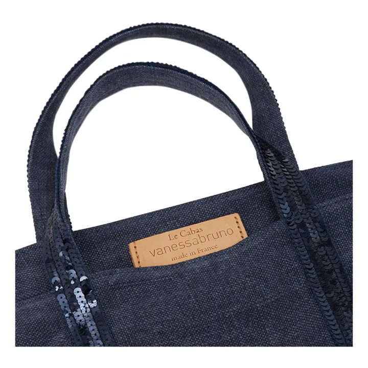 Linen Sequin Tote Bag - Medium  | Denim- Product image n°4