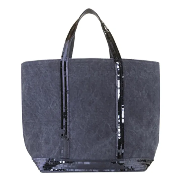 Linen Sequin Tote Bag - Medium  | Denim- Product image n°6