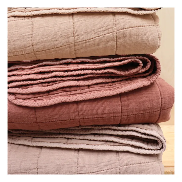 Quilted Cotton Blanket | Peach- Product image n°1