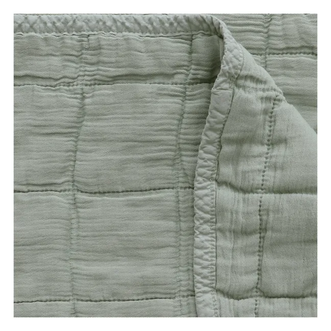 Quilted Cotton Blanket | Sage