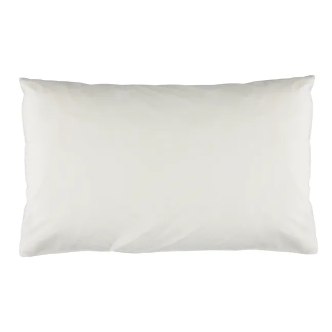 Federa cuscino, in percalle di cotone biologico | Bianco