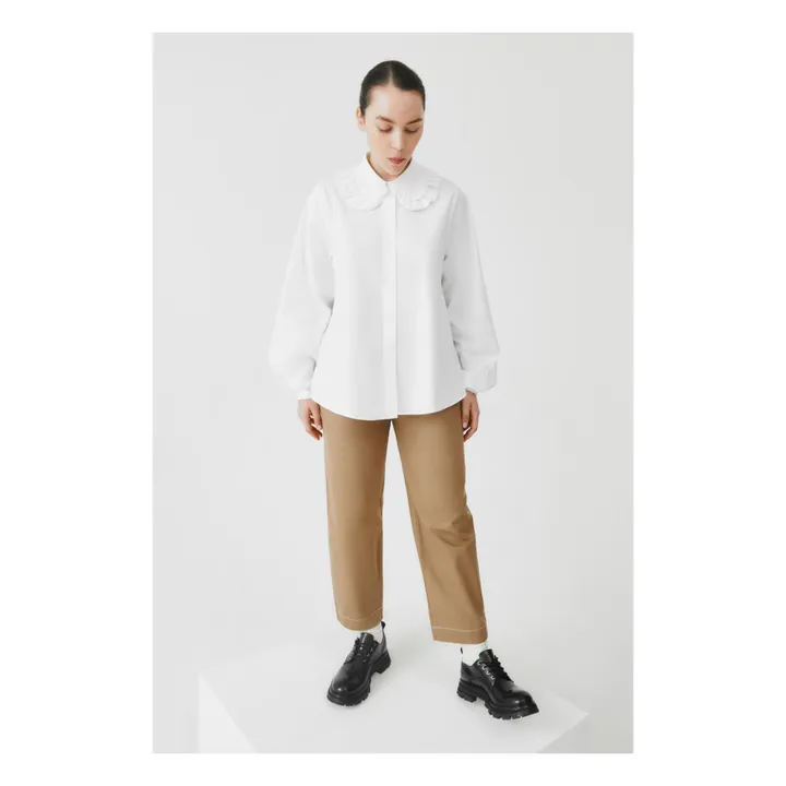 Blusa Jules de algodón orgánico | Blanco- Imagen del producto n°0
