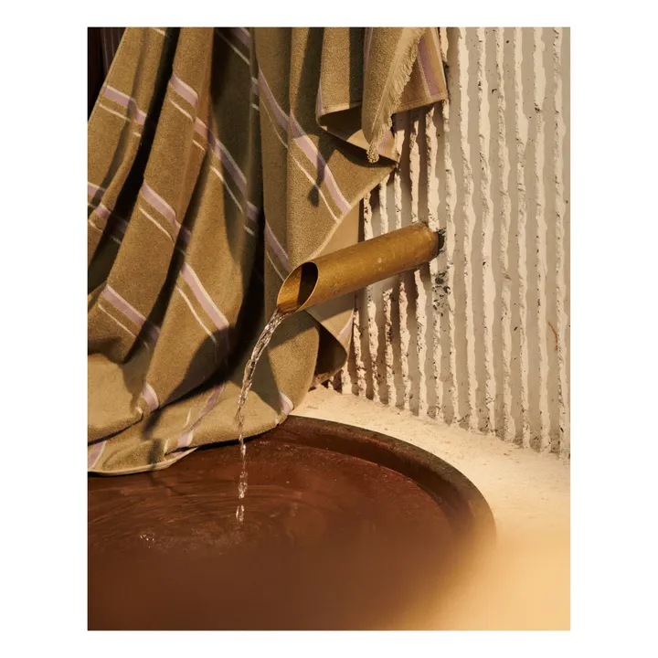 Asciugamano da bagno, in cotone bio | Verde oliva- Immagine del prodotto n°3