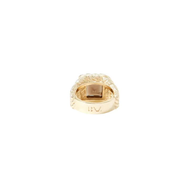 Bague Mrs. Quartz Fumé | Doré- Image produit n°2