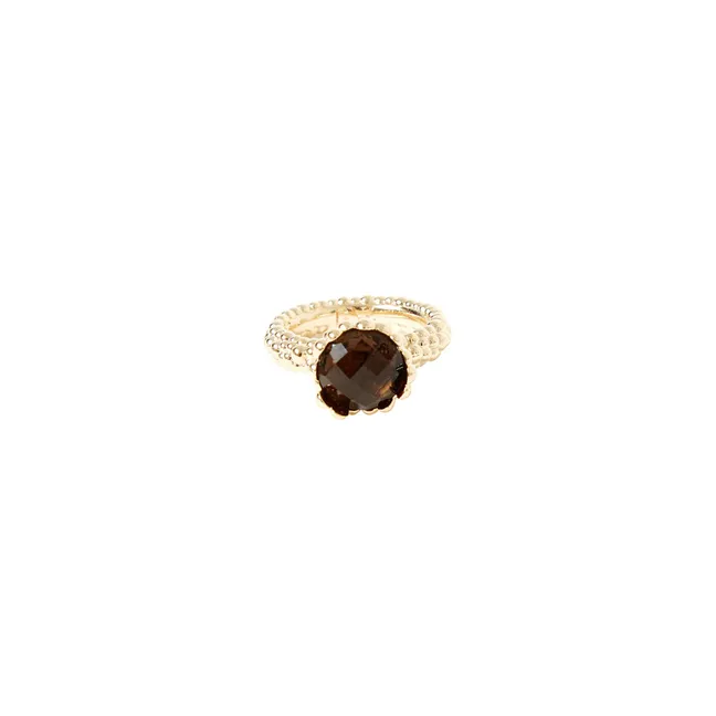 Latina Smoked Quartz Ring | Gold
