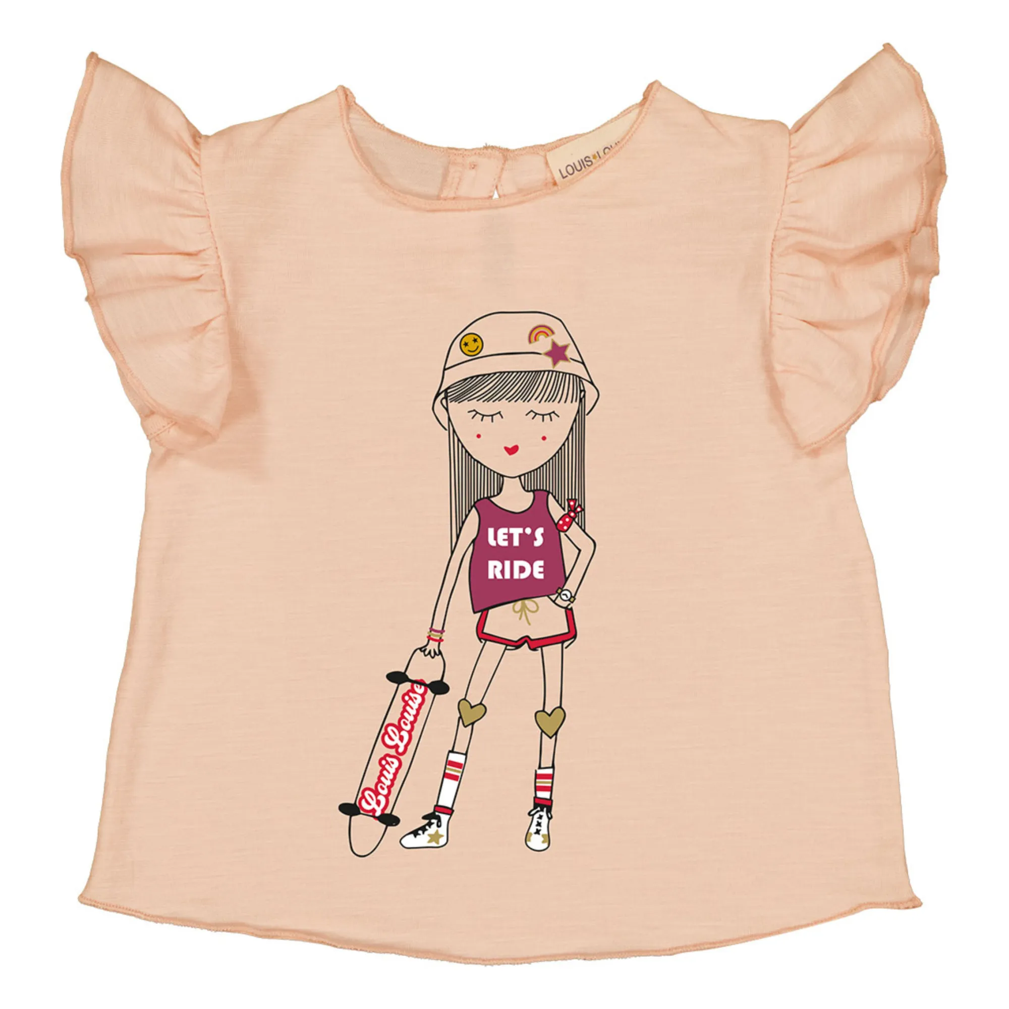 Louis Louise Pale Pink Papillon Louisette T-Shirt