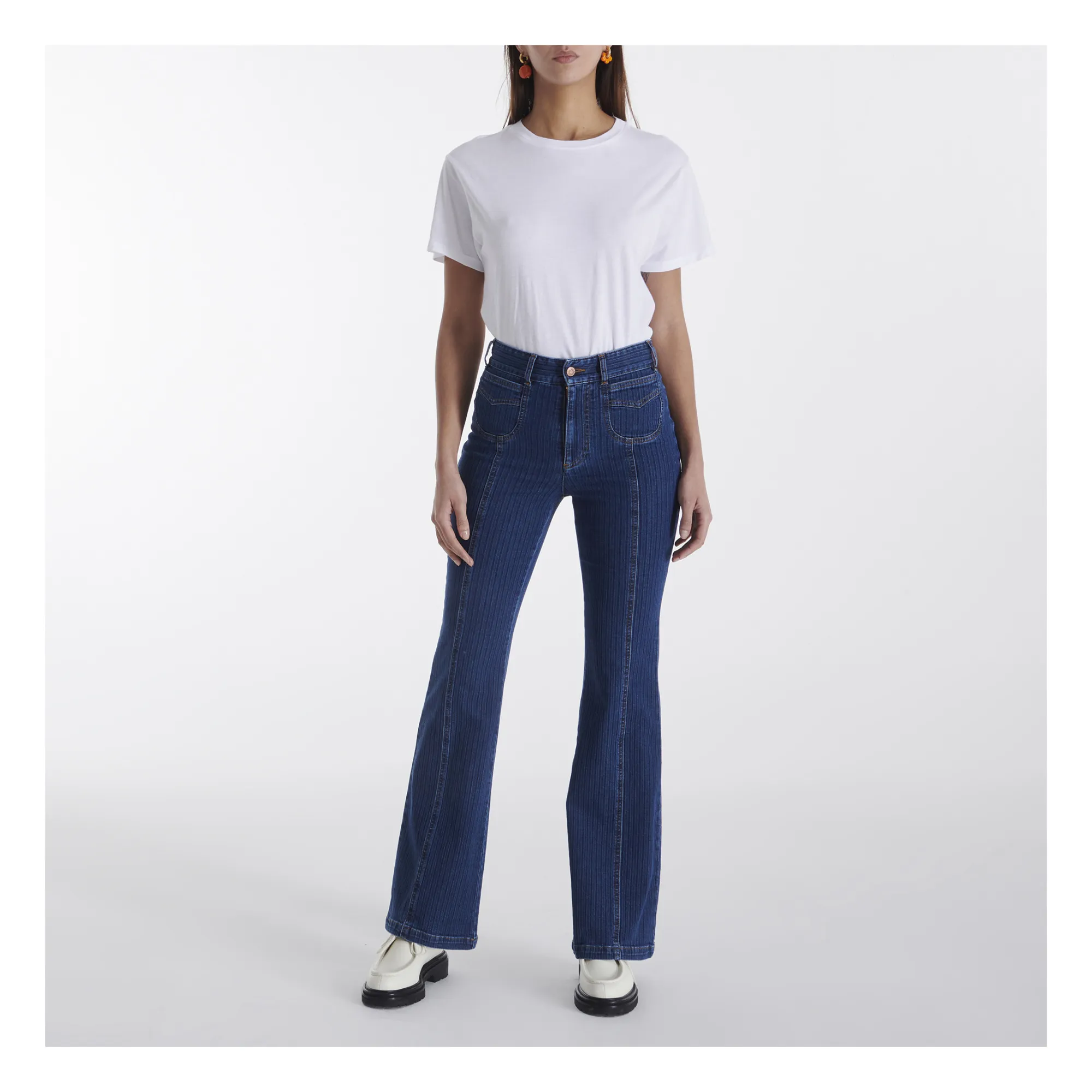 See By Chloé Navy Blue Wide-Legged Jeans
