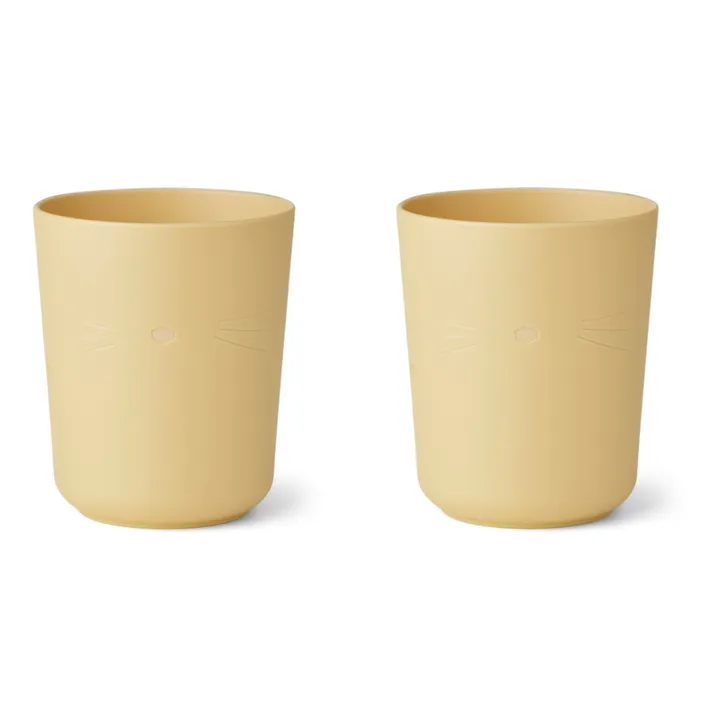 Stine PLA Cups - Set of 2 | Pale yellow- Product image n°0