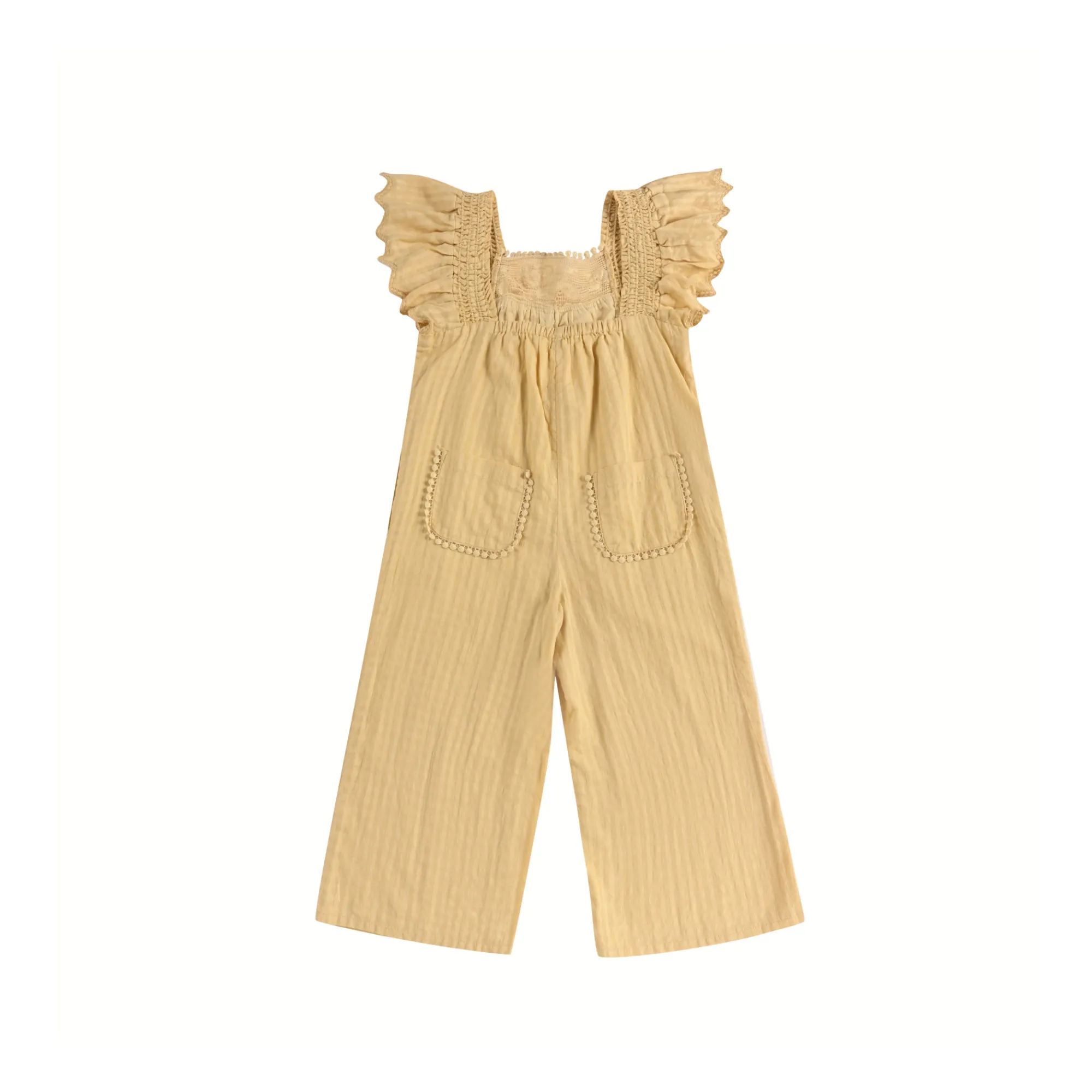 Irene Organic Cotton Jumpsuit | Pale yellow- Product image n°6