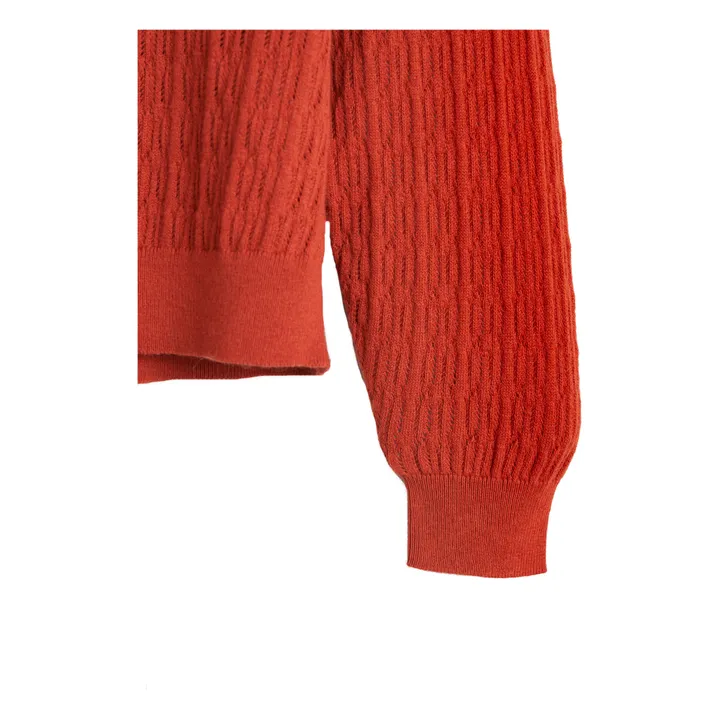 Jersey Ginour cachemir | Rojo ladrillo- Imagen del producto n°5