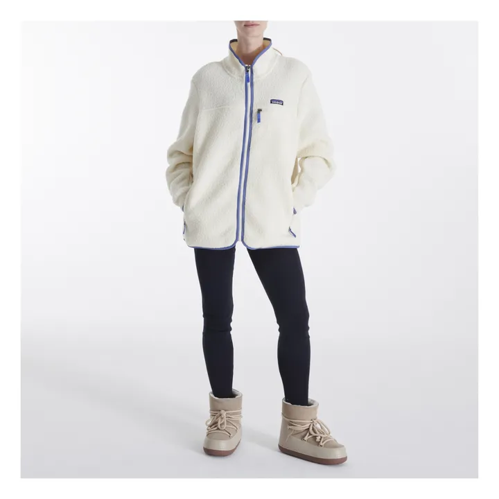 Polaire Zippée Retro Pile | Naturel- Image produit n°1