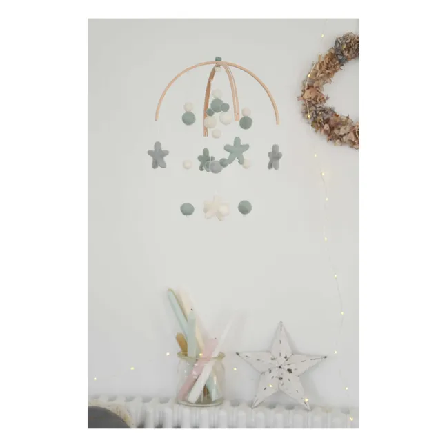 Felted Wool Star Mobile | Green