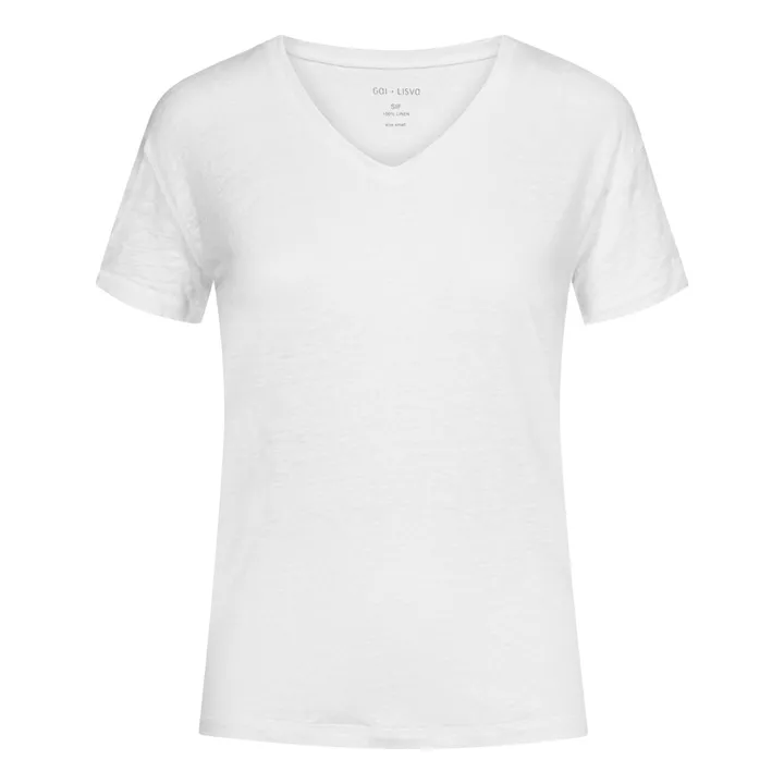 T-shirt Sif, in lino | Bianco- Immagine del prodotto n°0
