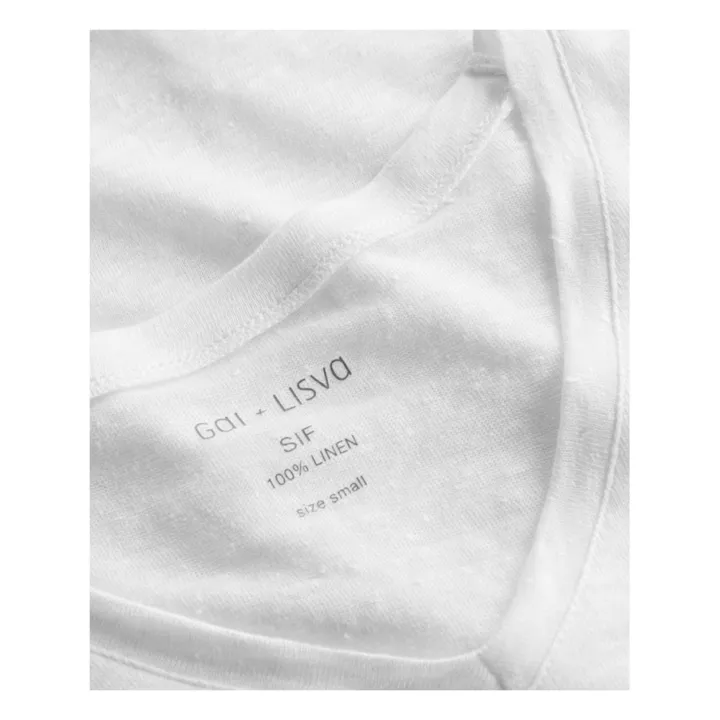 T-shirt Sif, in lino | Bianco- Immagine del prodotto n°2
