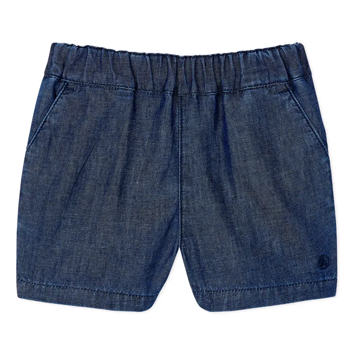 Pantalón corto Baptiste Denim de algodón orgánico | Azul- Imagen del producto n°0