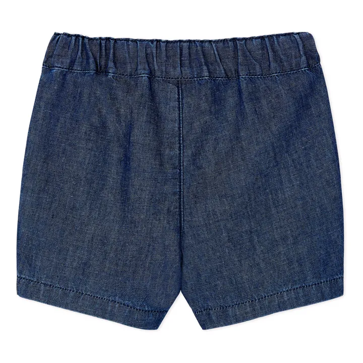 Pantalón corto Baptiste Denim de algodón orgánico | Azul- Imagen del producto n°2