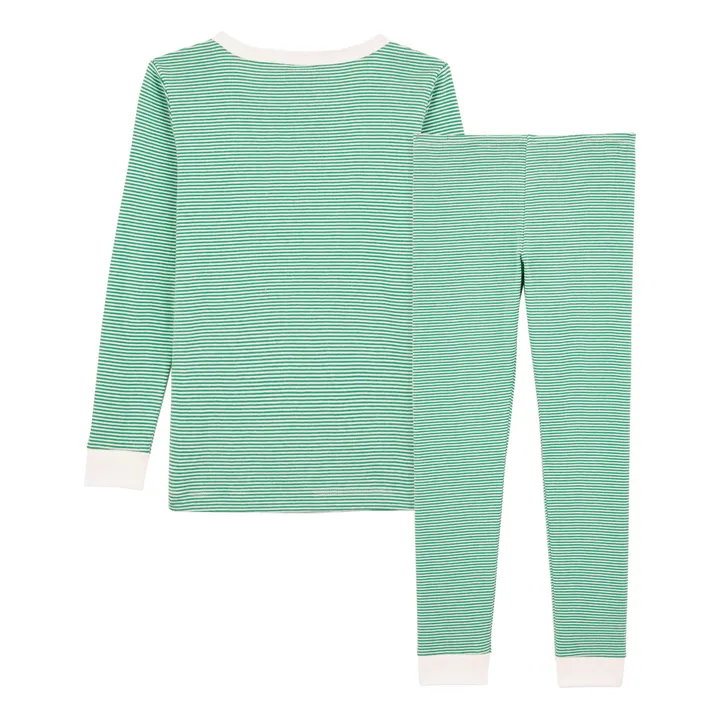 Brush Organic Cotton Pyjamas | Green- Product image n°2