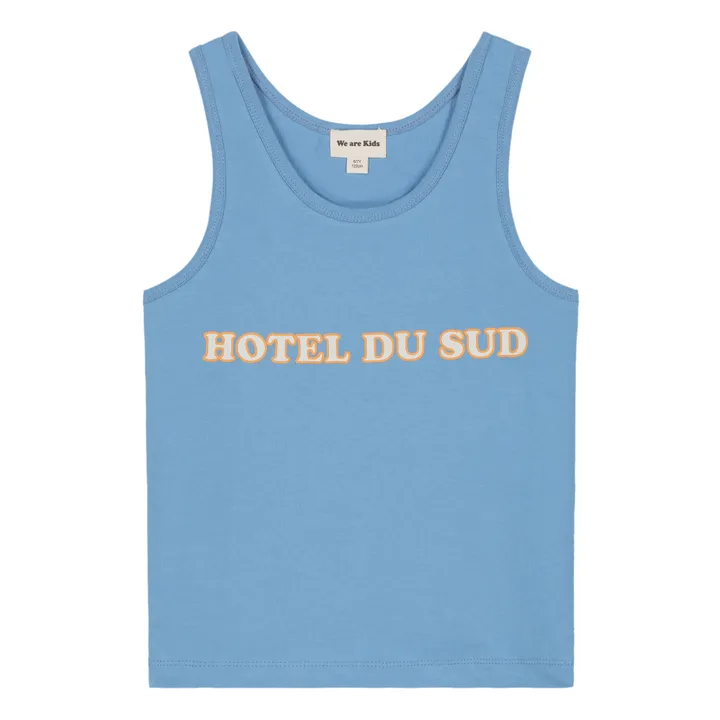 Marcel "Hotel du Sud" Tanktop Bio-Baumwolle | Blau- Produktbild Nr. 0