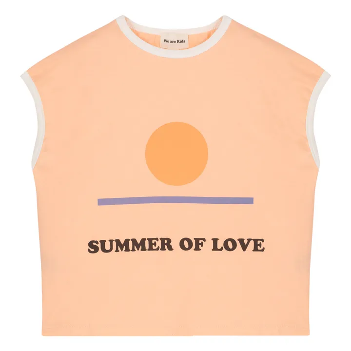 Camiseta de algodón orgánico Love John | Rosa Melocotón- Imagen del producto n°0