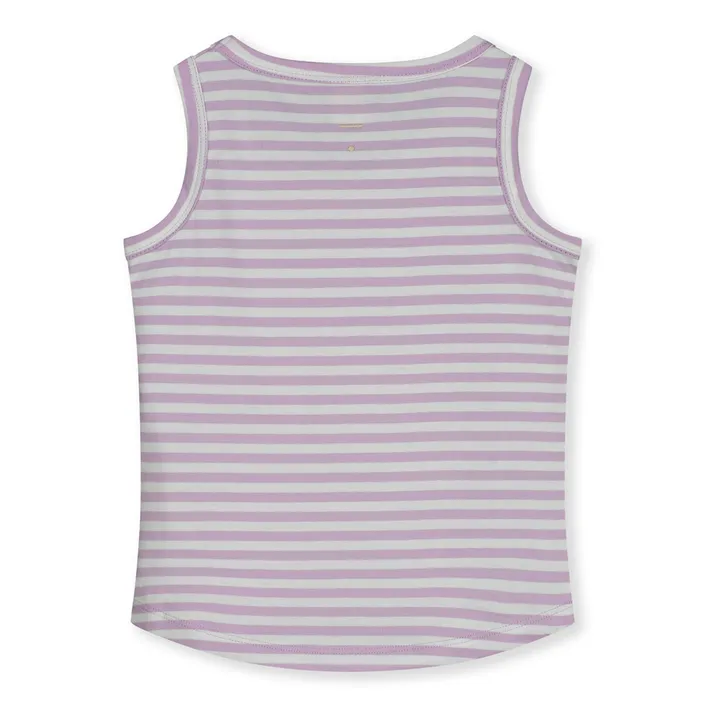Organic Cotton Striped Tank Top | Lilac- Product image n°1