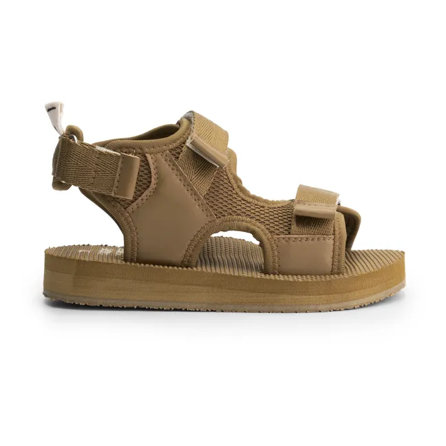 Recycled Plastic Velcro Sandals | Brown