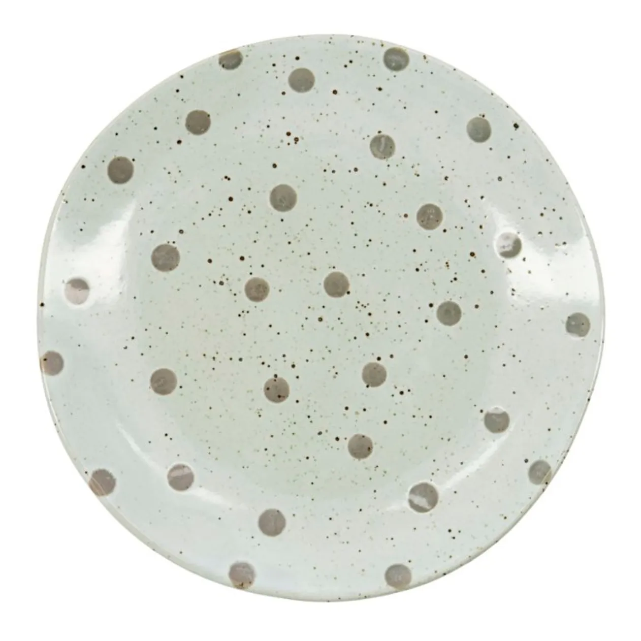 House Doctor Beige Dots Stoneware Plate