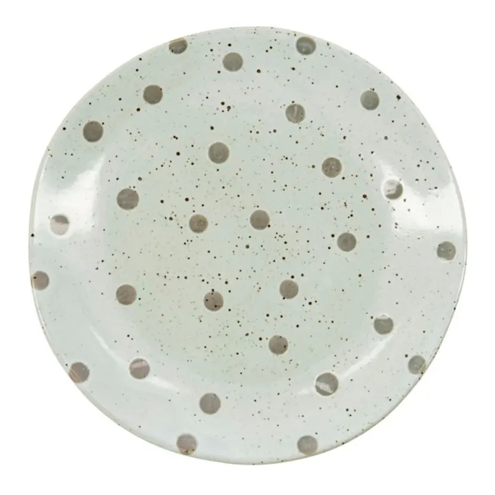 Dots Stoneware Plate | Beige- Product image n°0