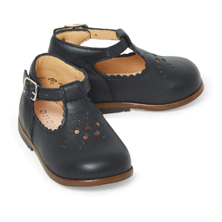 Zeus Calfskin Mary Janes | Navy blue- Product image n°1