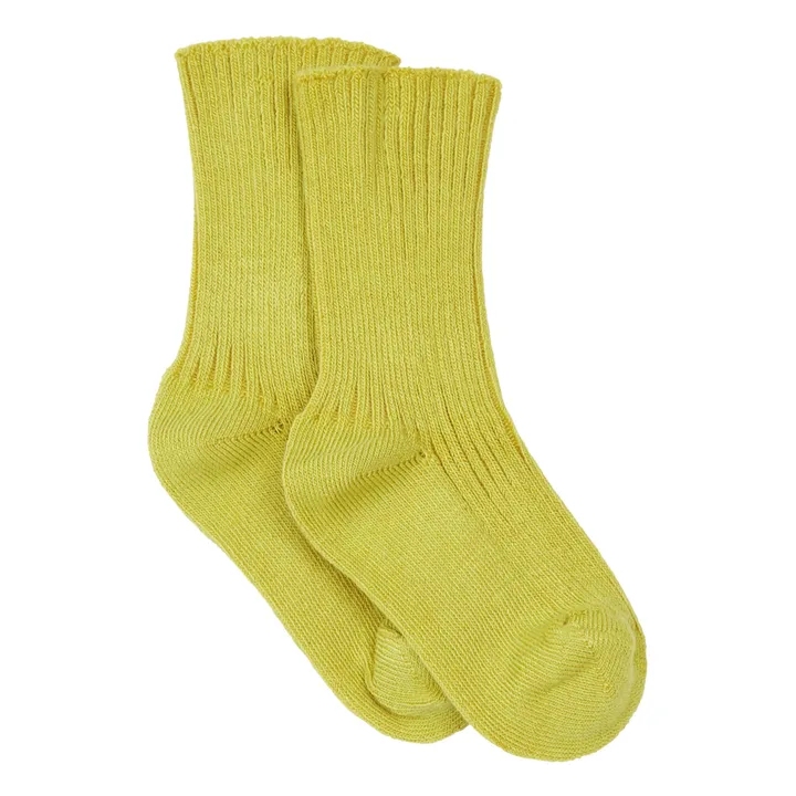 Ribbed Socks | Yellow- Product image n°0