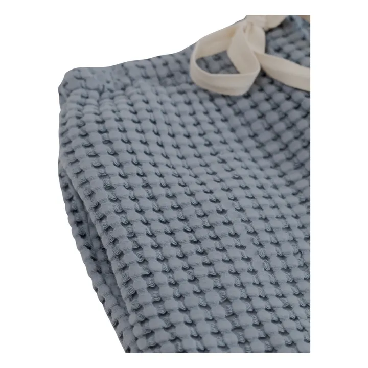 Pantalon Coton Bio Gaufré Valan | Bleu gris- Image produit n°2