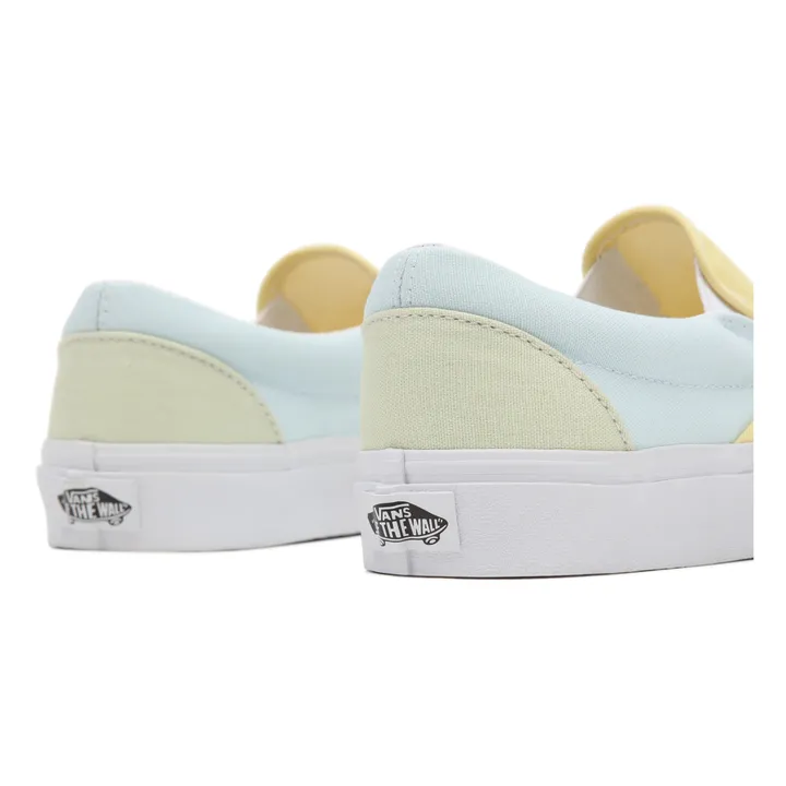 Pastel Vans Bleu Jaune Ua Classic Slip-on Platform (color Block