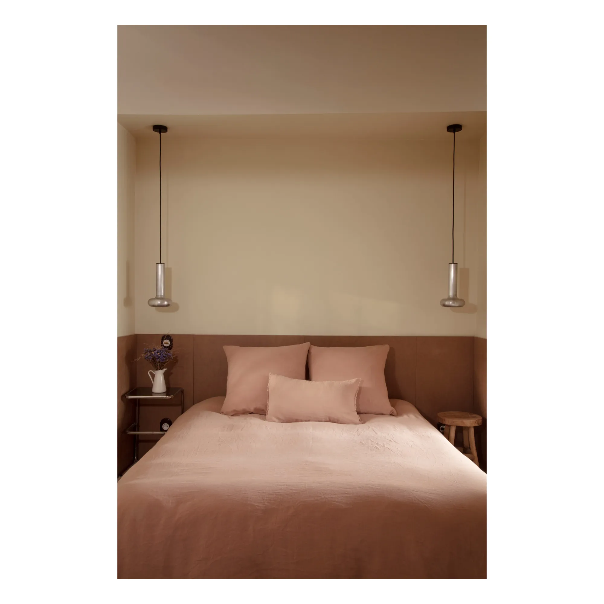 Communauté De Biens Dusty Pink Washed Linen Duvet Cover