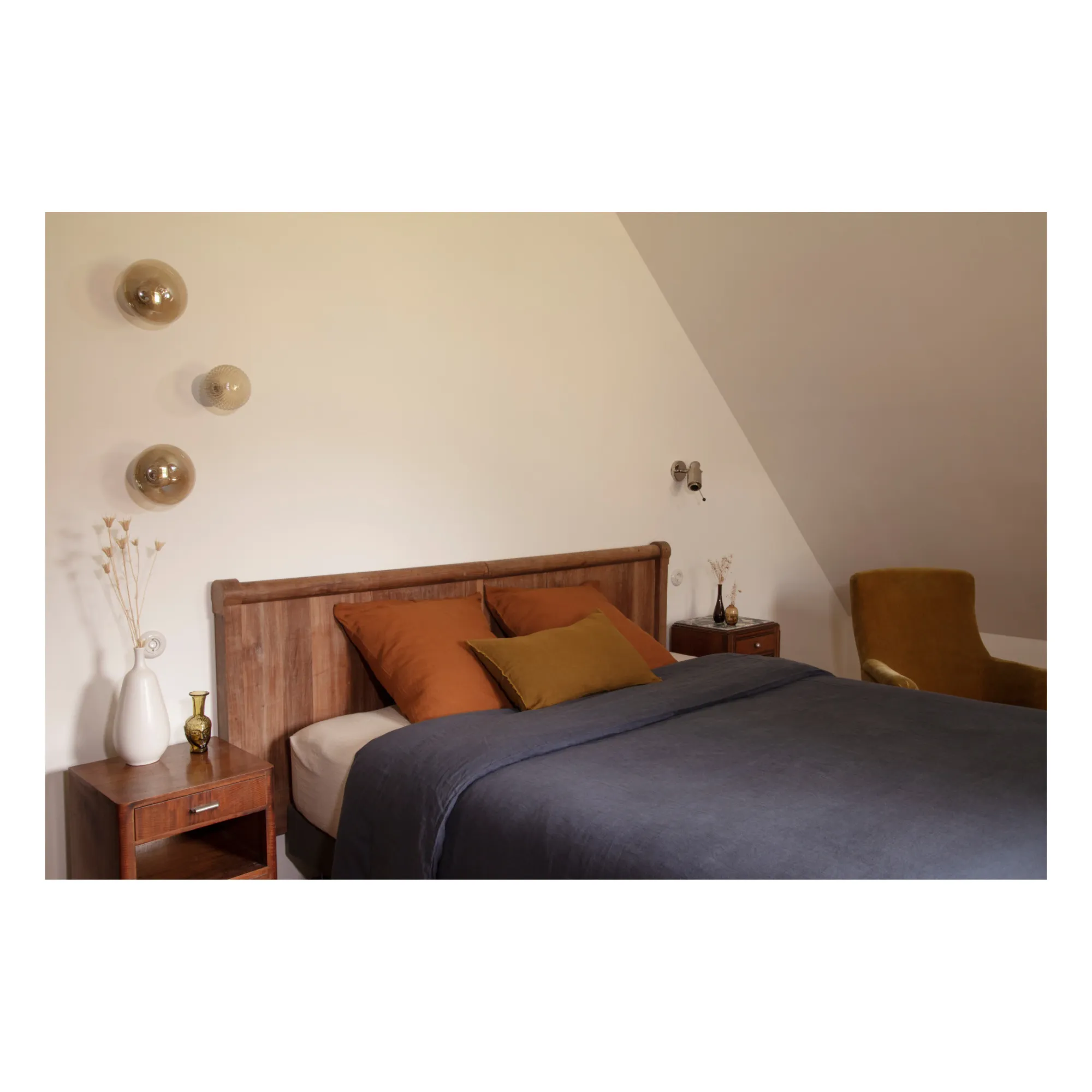 Communauté De Biens Storm Blue Washed Linen Duvet Cover