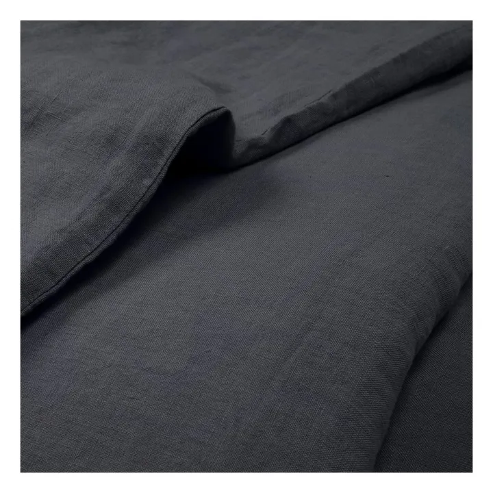 Housse de couette Lin lavé | Noir- Image produit n°3