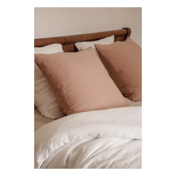 Taie d'oreiller en lin lavé | Vieux Rose- Image produit n°0