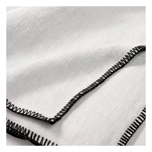 Nappe en Lin lavé-surfilée | Blanc cassé